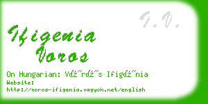 ifigenia voros business card